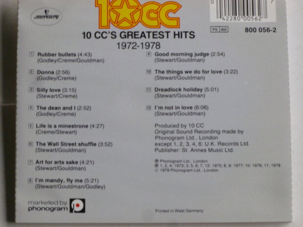 10 CC - Greatest Hits / 1972-1978