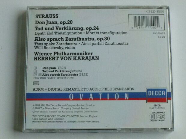 Richard Strauss - Also Sprach Zarathustra / Herbert von Karajan (decca)