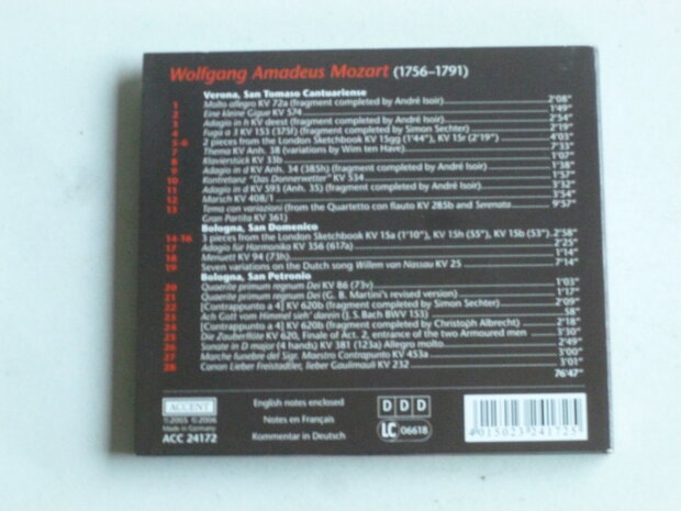 Mozart - on Italian Organs / Liuwe Tamminga