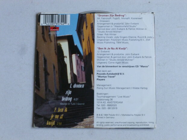 Marco Borsato - Dromen zijn bedrog (CD Single) digipack