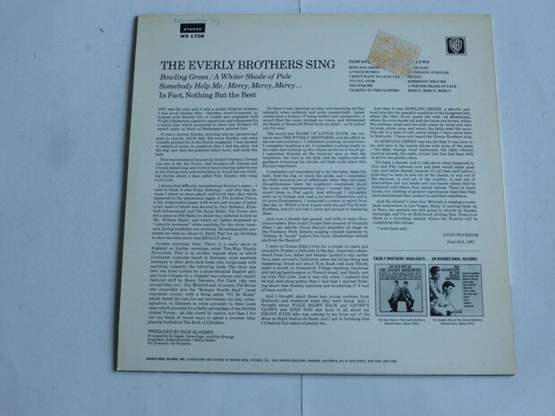 The Everly Brothers - Sing (LP) WS 1708