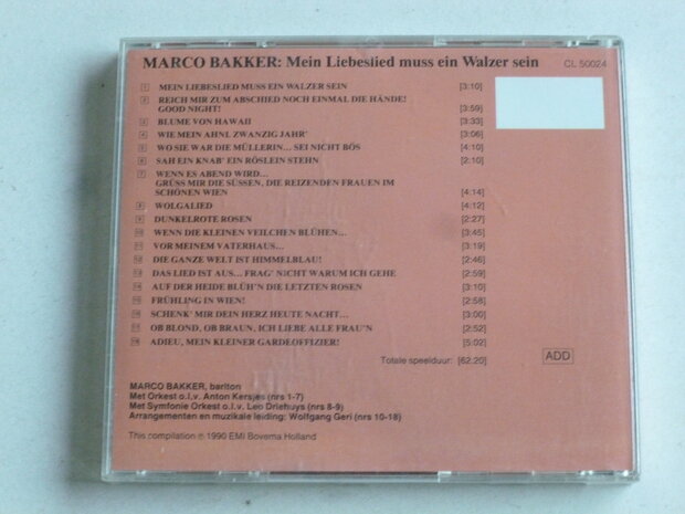 Marco Bakker - Mein Liebeslied muss ein Walzer sein