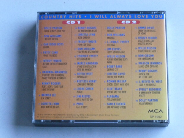 Country Hits - I will always love you (2 CD) mca