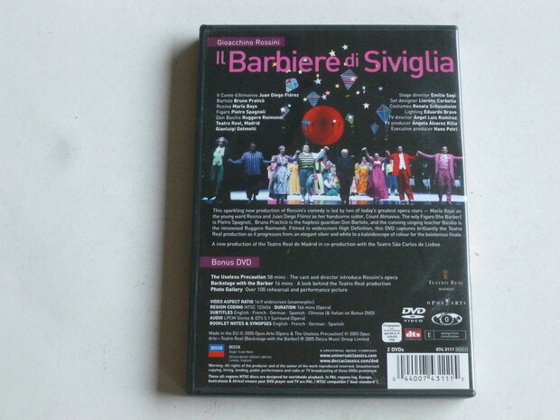 Rossini - Il Barbiere di Siviglia / Bayo, Florez, Emilio Sagi (2 DVD)