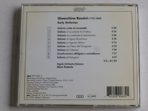 Rossini - Early Sinfonias / Alun Francis