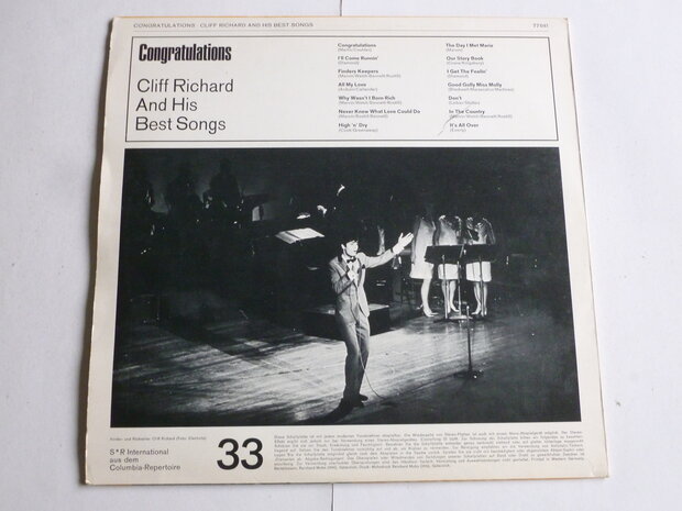 Cliff Richard and his Best Songs / Congratulations (LP)