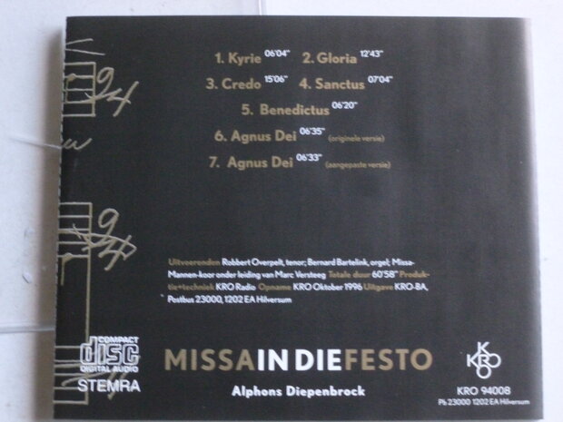 Alphons Diepenbrock - Missa in die Festo