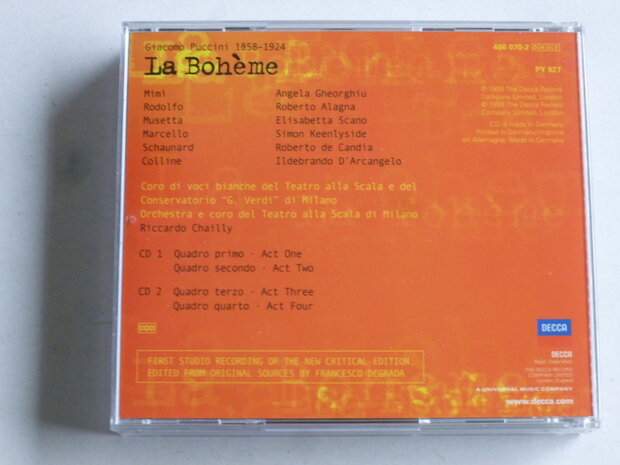 Puccini - La Boheme / Gheorghiu, Alagna, Riccardo Chailly (2 CD)