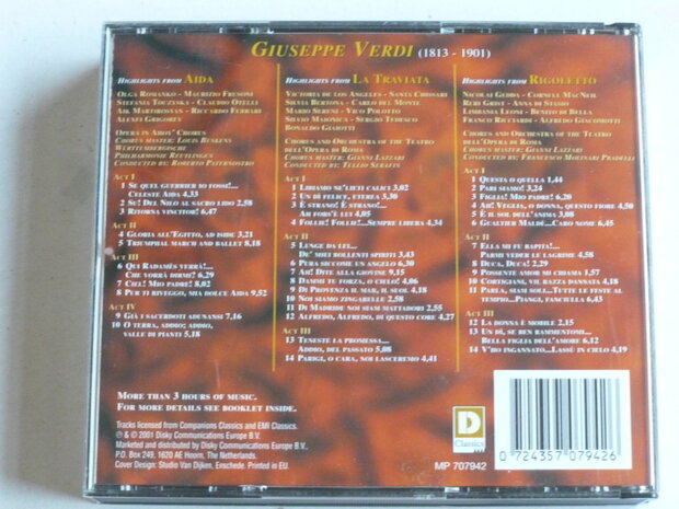 Verdi - The Greatest Operas / Aida, la Traviata, Rigoletto (3 CD)
