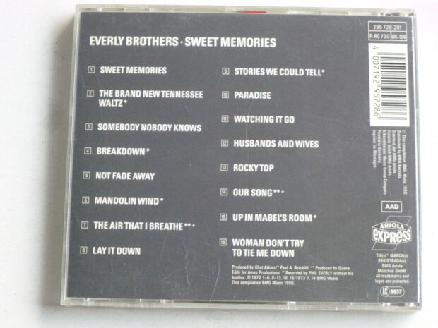 Everly Brothers - Sweet Memories