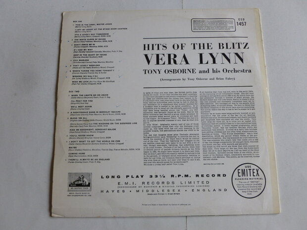 Vera Lynn - Hits of the Blitz (LP) csd1457