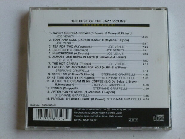 The Best of Jazz Violins - Joe Venuti, Stephane Grappelli (japan)