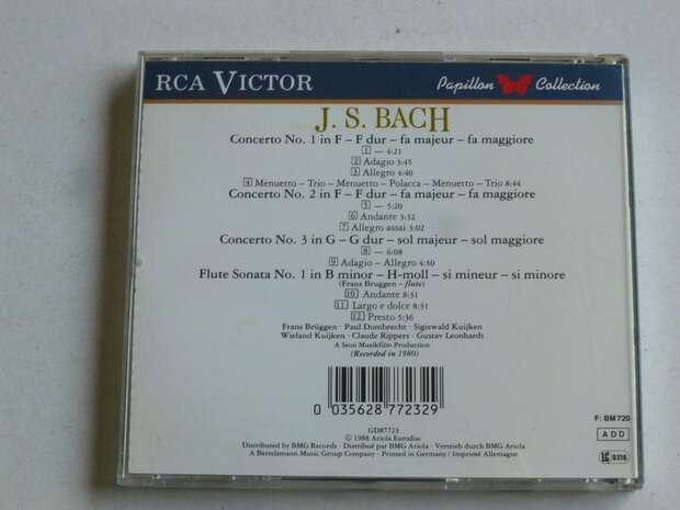 J.S. Bach - Brandenburgische Konzerte 1-3 / Gustav Leonhardt, Frans Bruggen