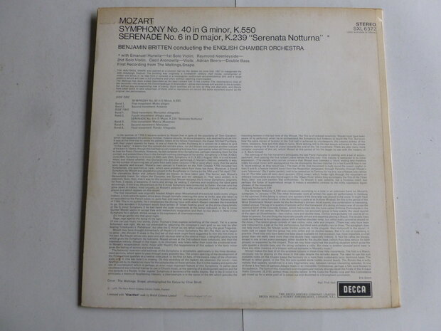 Mozart - Symph. 40 / Benjamin Britten (LP)