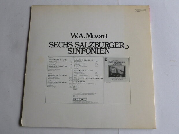 Mozart - Sechs Salzburger Sinfonien / Gustav Kuhn (2 LP)