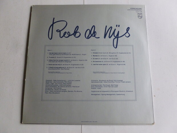 Rob de Nijs - Kijken hoe het morgen wordt (LP)