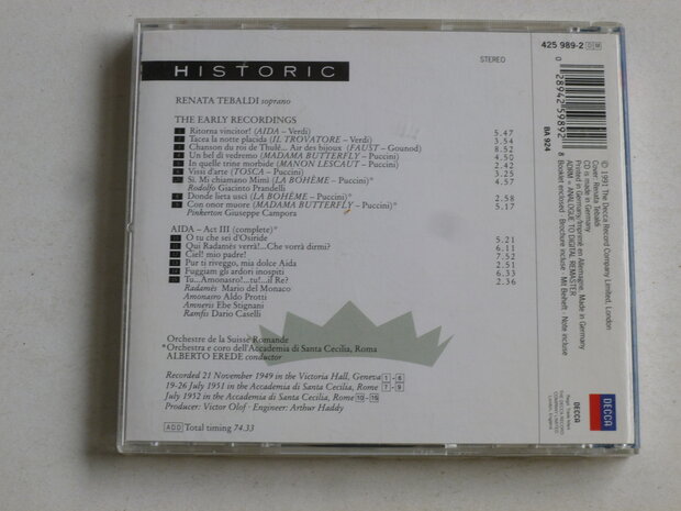 Renata Tebaldi - The Early Recordings (1949-1952)