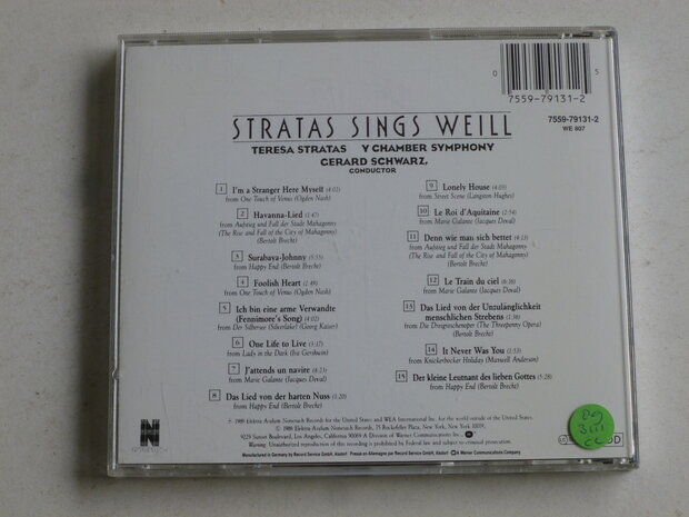 Stratas sings Weill - Stratas, Schwarz