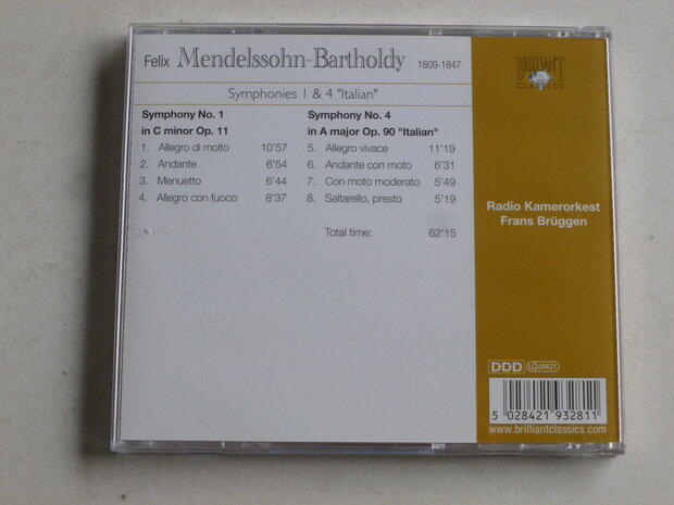 Mendelssohn - Symphonies 1 & 4 / Frans Brüggen