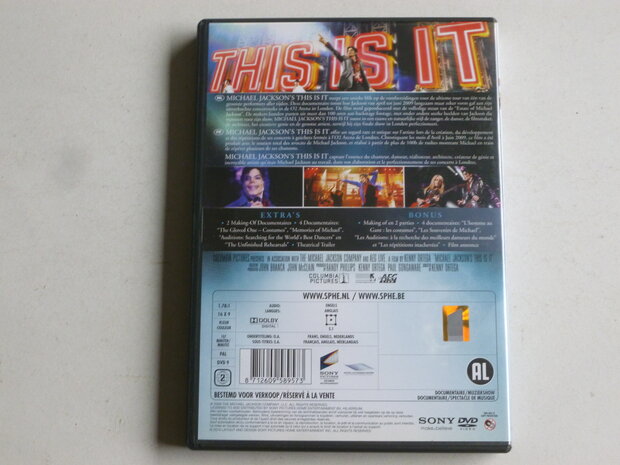Michael Jackson - This is it (DVD) sony