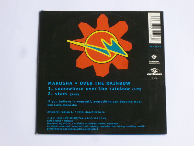 Marusha - Over the Rainbow (CD Single)