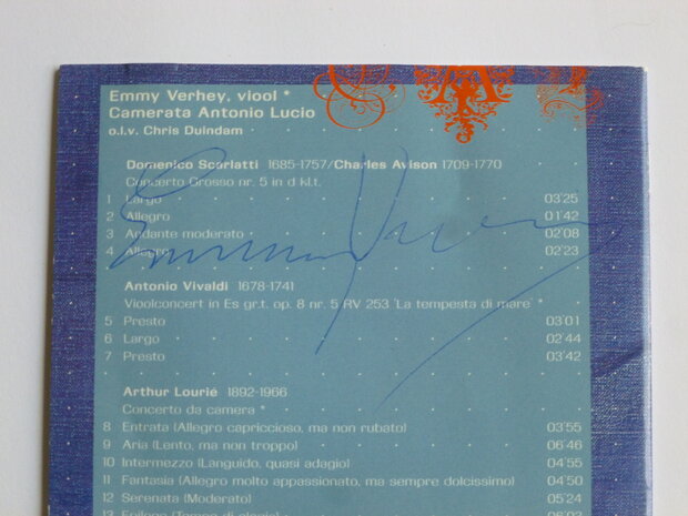 Emmy Verhey & Camerata Antonio Lucio - werken voor strijkers (gesigneerd door Emmy)
