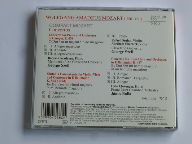 Mozart - Piano  Concerto 21 / R. Casadesus, Szell
