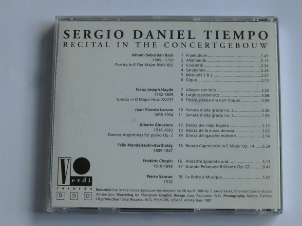 Sergio Daniel Tiempo - Recital in the Concertgebouw