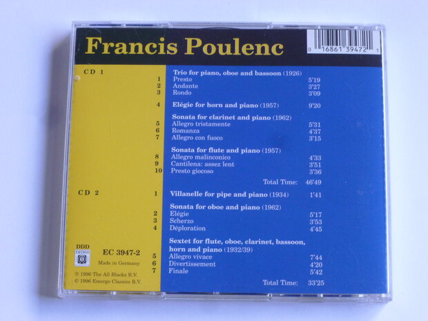 Poulenc - Complete works for piano & wind instr. / Groupe des Sept (2 CD)