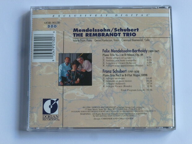 Mendelssohn , Schubert - Piano Trio / The Rembrandt Trio