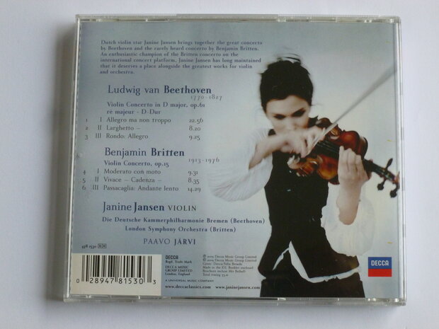 Janine Jansen - Beethoven, Britten violin concertos / Paavo Jarvi