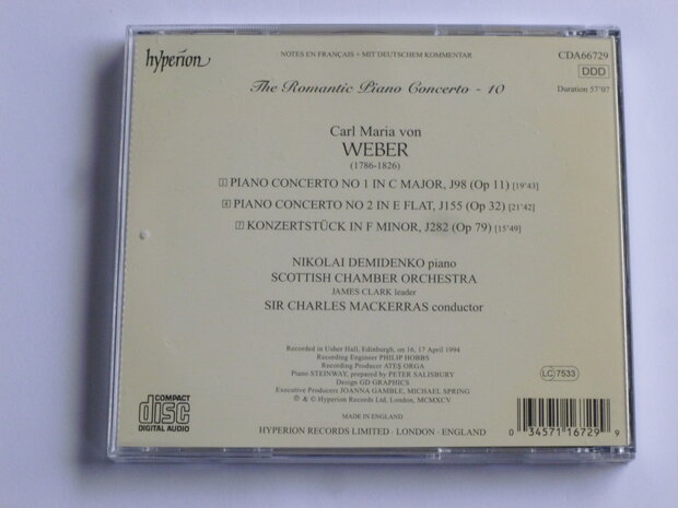 Weber - Piano concertos / Nikolai Demidenko