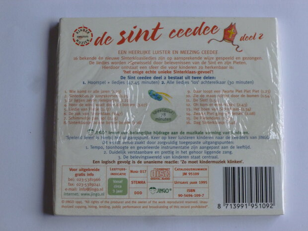 De Sint Ceedee Deel 2 - Bekende en nieuwe Sinterklaasliedjes (nieuw)