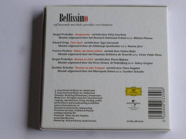 Bellissimo - vijf beroemde muzikale sprookjes voor kinderen (5 CD)