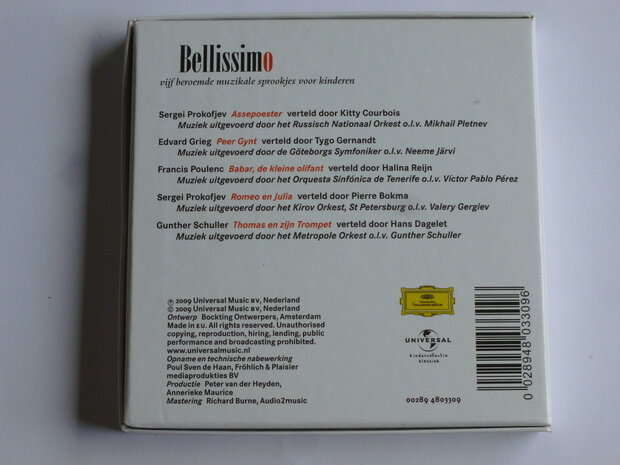 Bellissimo - vijf beroemde muzikale sprookjes voor kinderen (5 CD)