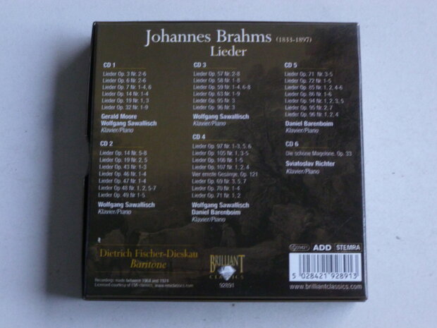 Brahms - Lieder / Dietrich Fischer Dieskau (6 CD)