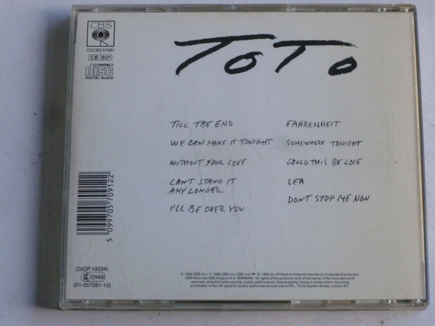 Toto - Fahrenheit  (cbs)