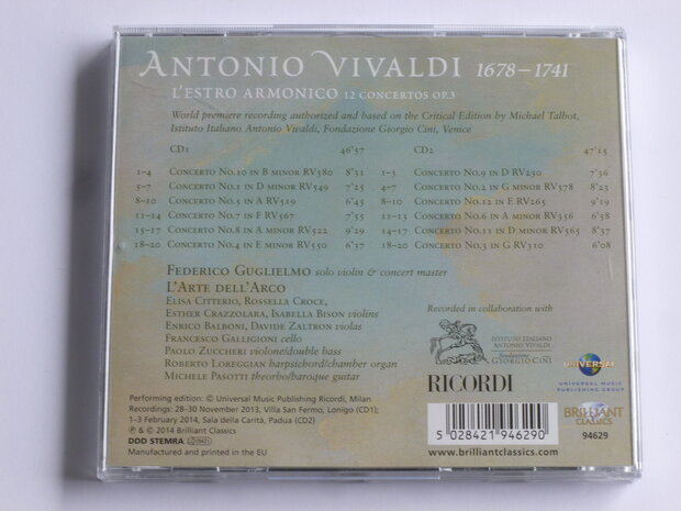 Vivaldi - L' Estro Armonico / L' Arte dell' Arco (2 CD)