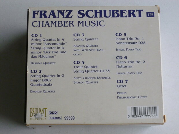 Schubert - Chamber Music / Brandis Quartet, Israel Piano Trio, Amati Chamber (7 CD)