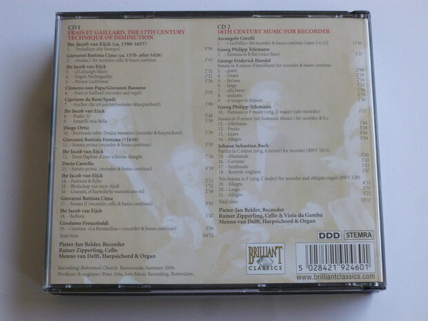 De Blokfluit in Renaissance en Barok - Pieter Jan Belder (2 CD)