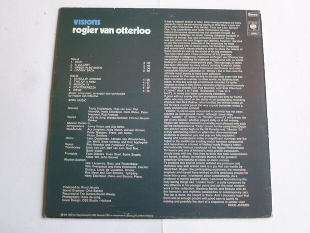 Rogier van Otterloo - Visions (LP) cbs 65938