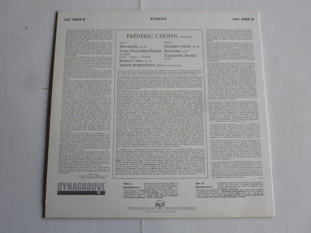 Artur Rubinstein - Chopin (LP) LSC2889-B