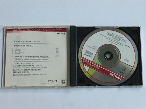 Brahms - Symph. 3 / Jard van Nes, Bernard Haitink
