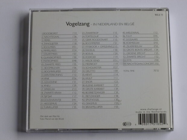 Vogelzang in Nederland en Belgie 
