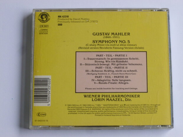 Mahler - Symphony 5 / Lorin Maazel