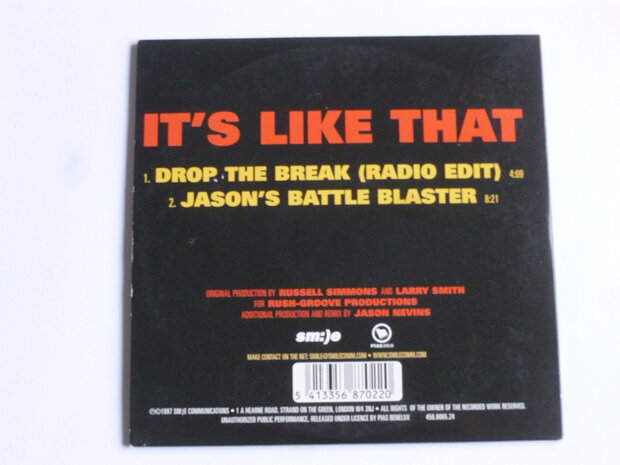 Run-D.M.C. vs Jason Nevins - It's like that (CD Single)