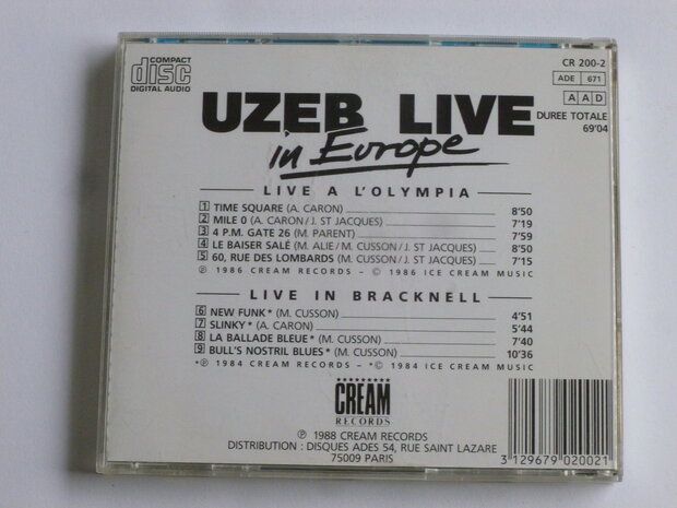 Uzeb Live in Europe