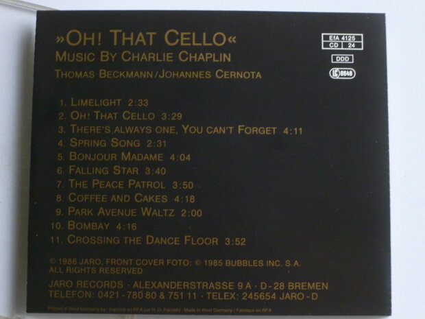 Oh! That Cello - Music by Charlie Chaplin / Thomas Beckmann