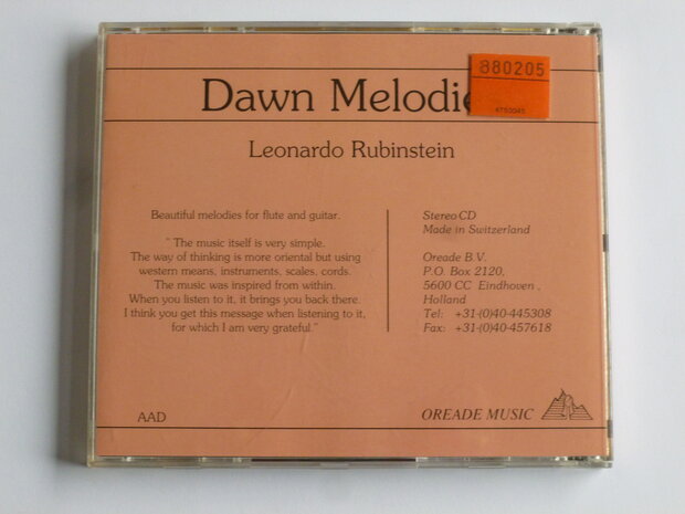 Leonardo Rubinstein - Dawn Melodies (oreade)