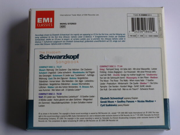 The Elisabeth Schwarzkopf Songbook (3 CD)